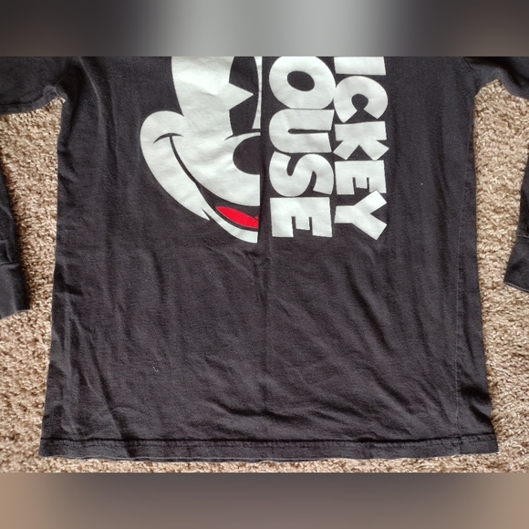 Disney Mickey Mouse Black Long Sleeve T-shirt Large - Picture 3 of 9